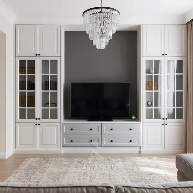 Стенка под телевизор с витринами