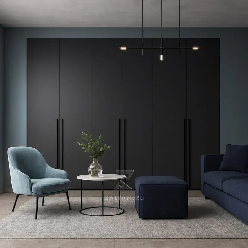 Встроенный чёрный шкаф