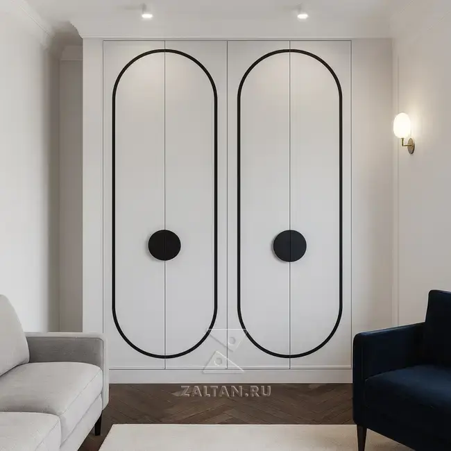 Встроенный шкаф Арка Чёрный круг