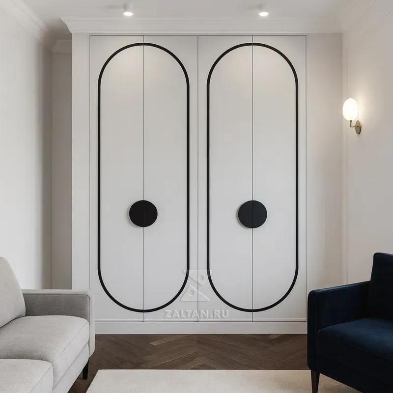 Встроенный шкаф Арка Чёрный круг