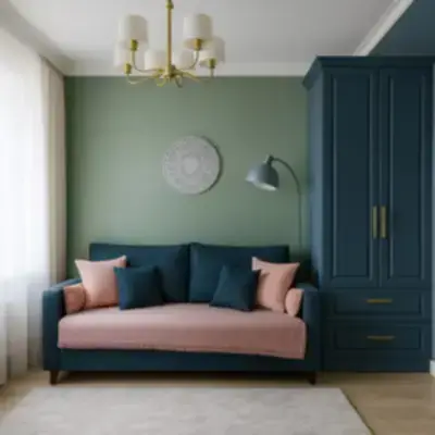 Распашной шкаф с ящиками