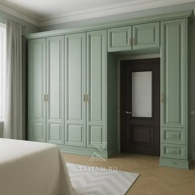 Шкаф вокруг двери в спальню