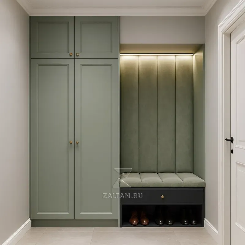 Прихожая ниша шкаф скамья