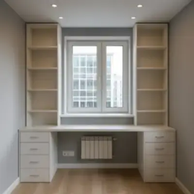 Встроенная рабочая зона у окна