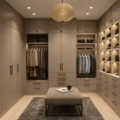 Встроенная гардеробная в спальню