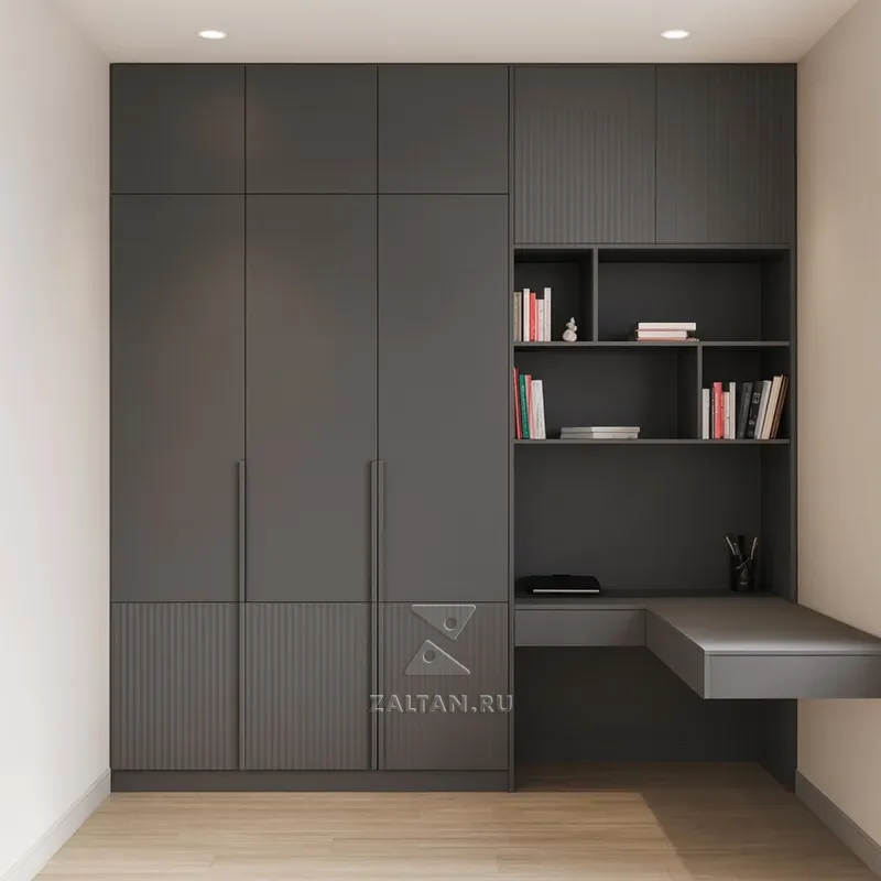 Шкаф с рабочей зоной и полками