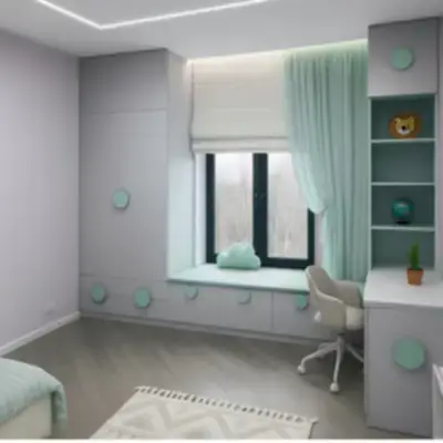 Встроенный шкаф с рабочей зоной