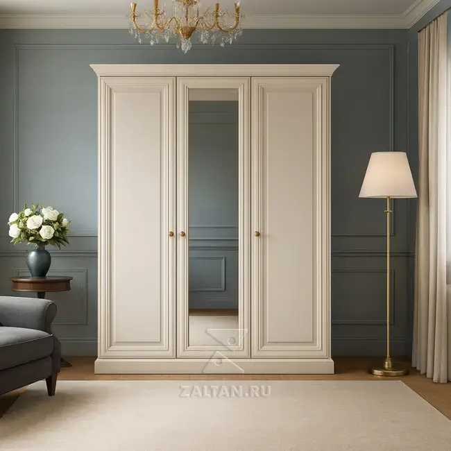 Классический платяной шкаф с зеркалом