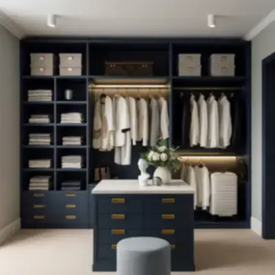 Гардеробная с островом