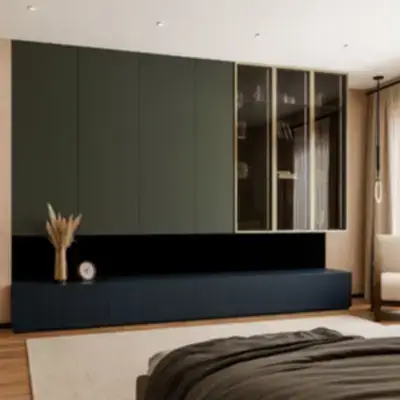 Стенка в гостиную с витриной