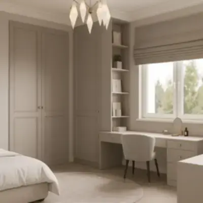 Встроенный шкаф с рабочей зоной