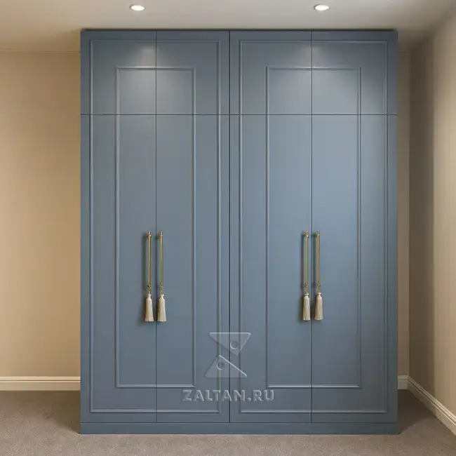 Шкаф Неоклассика Синий Распашной