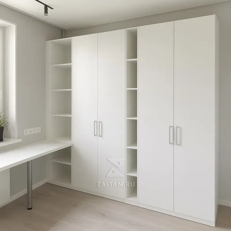 Встроенный шкаф рабочая зона
