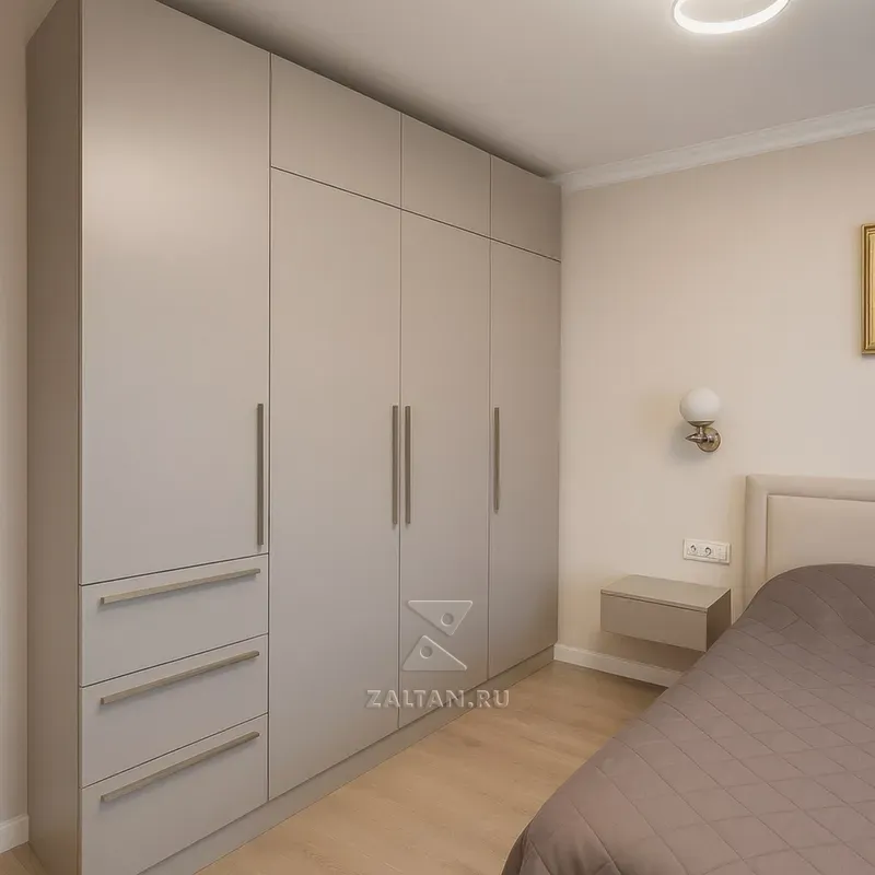 Матовый бежевый шкаф