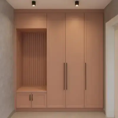 Шкаф в прихожую с банкеткой