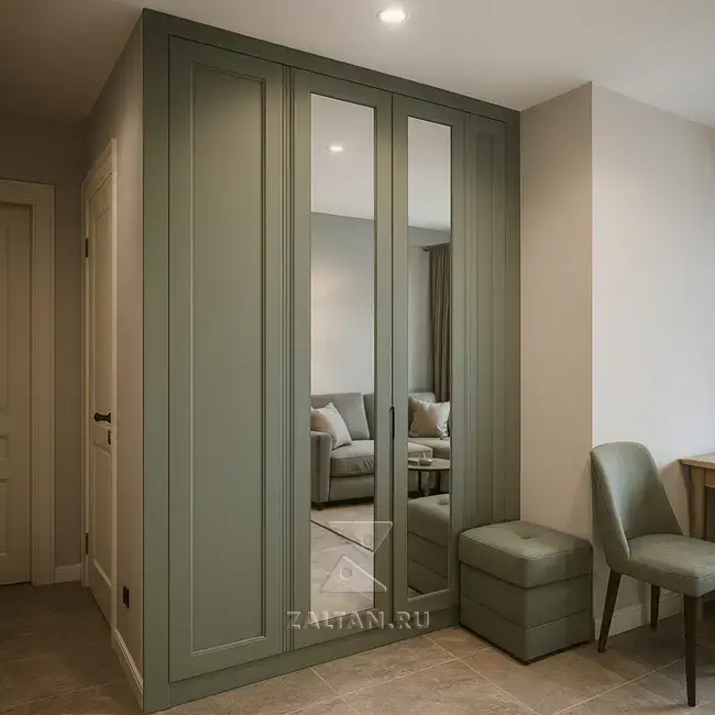 Встроенный шкаф с зеркалом