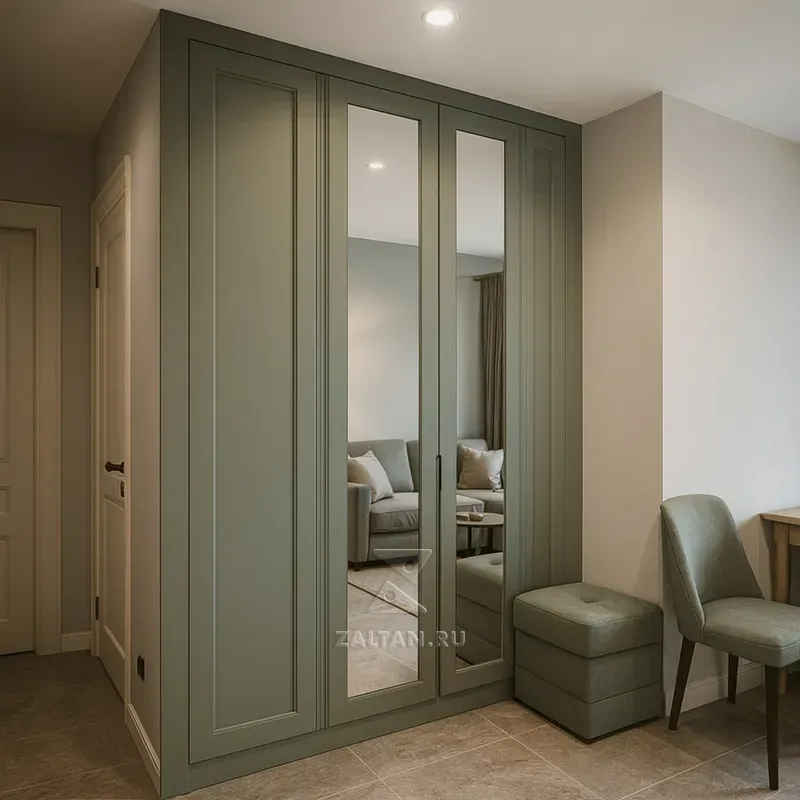 Встроенный шкаф с зеркалом