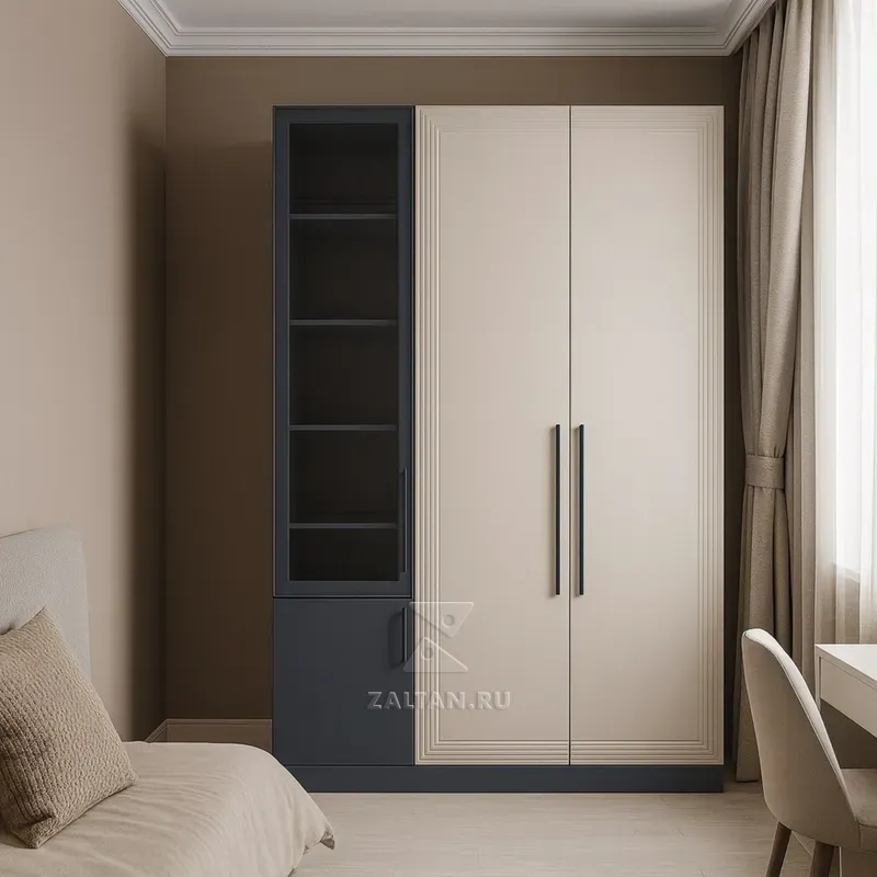 Шкаф платяной с витриной