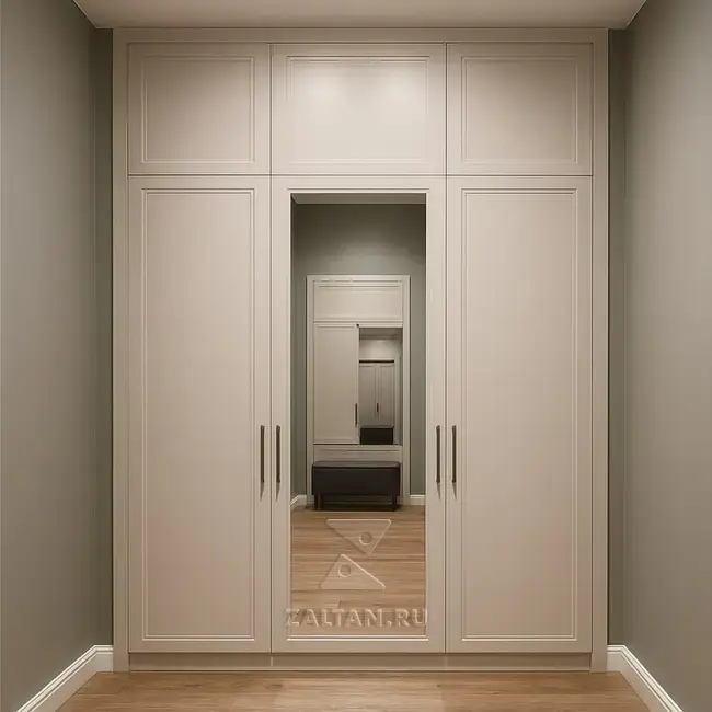 Встроенный шкаф с зеркалом