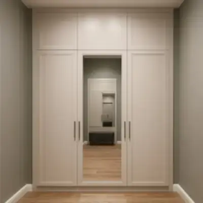 Встроенный шкаф с зеркалом