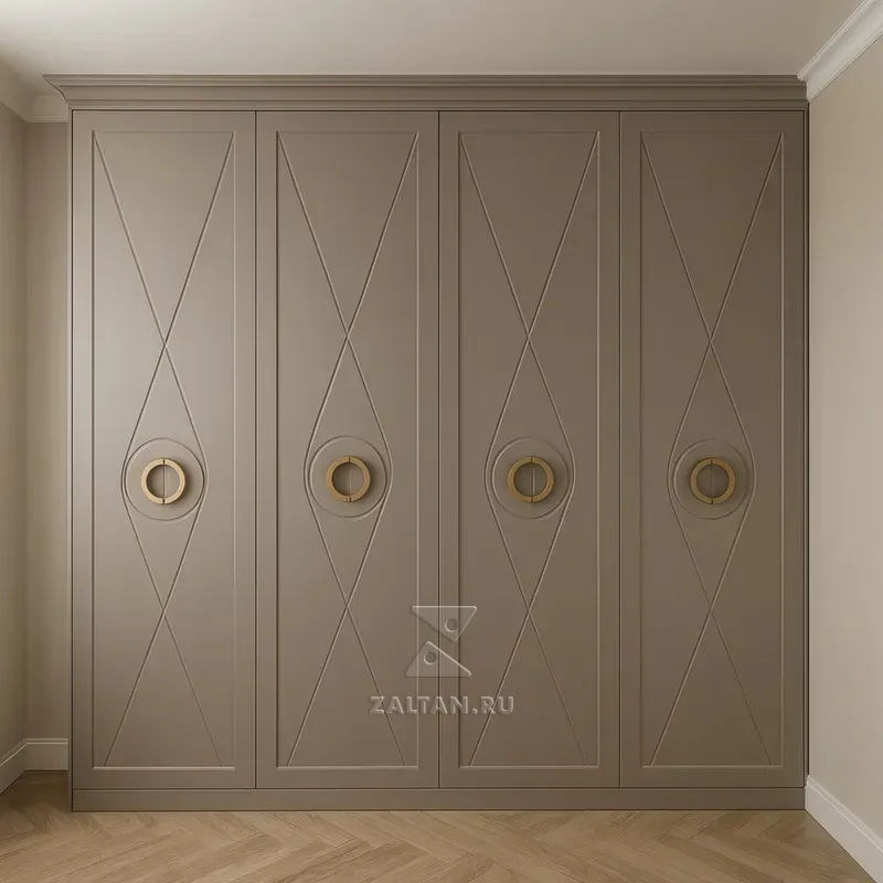 Встроенный шкаф неоклассика капучино