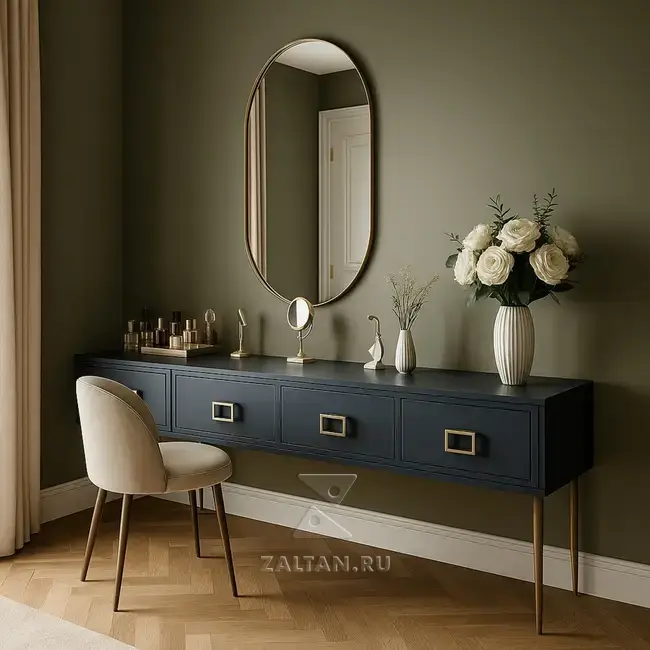 Настенная консоль Лаконичная синяя