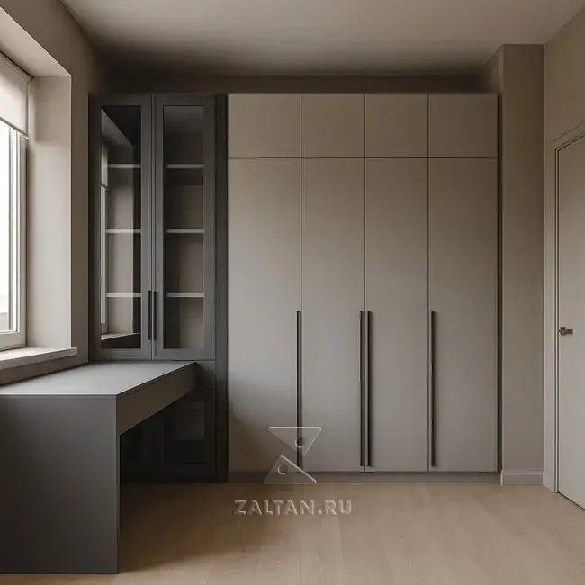 Встроенный шкаф рабочая зона
