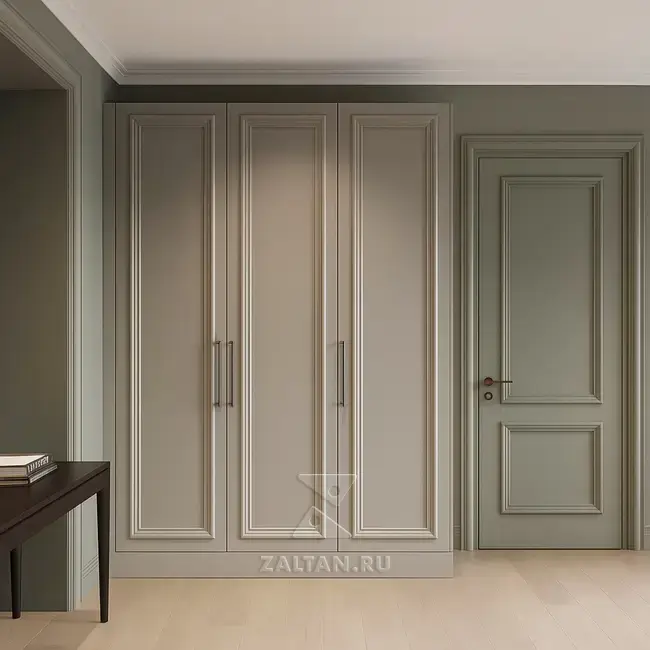 Классический шкаф прихожая бежевый