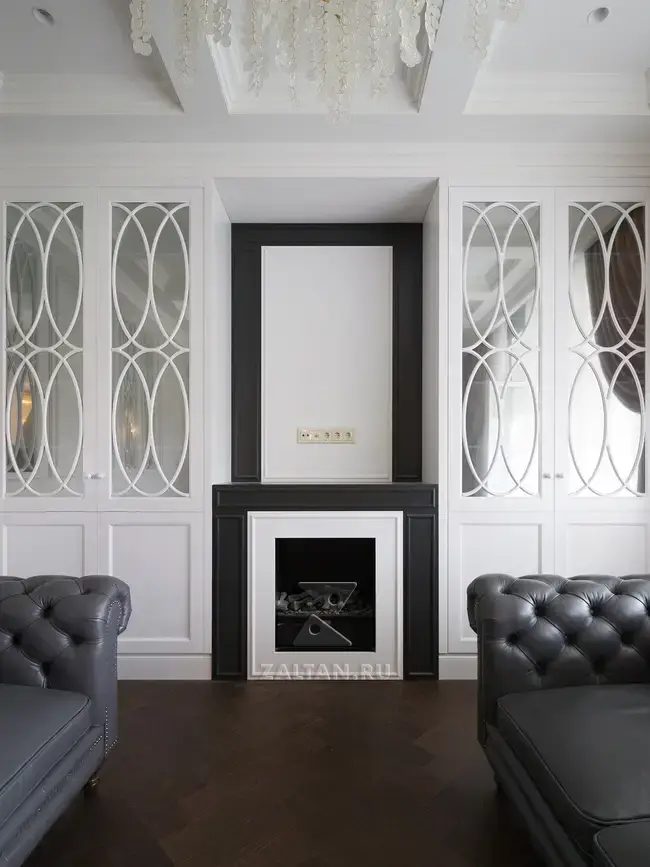 Шкафы витрины в гостиной