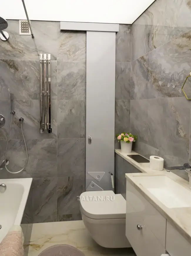 Дверь купе в санузле