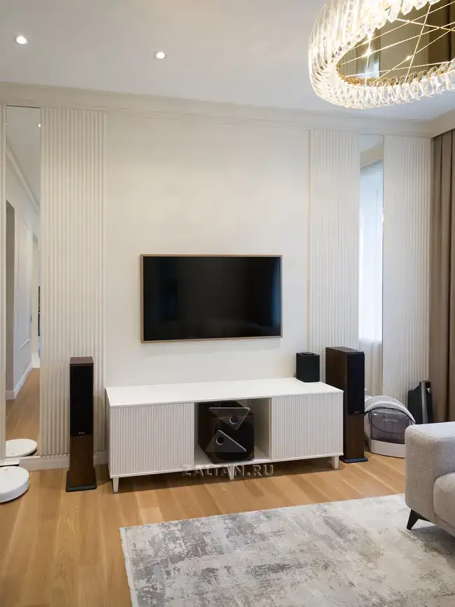 Тумба в стиле модерн в гостиной