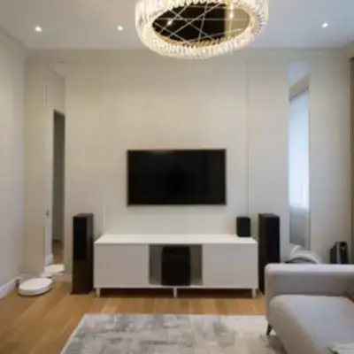 Тумба в ТВ зоне гостиной