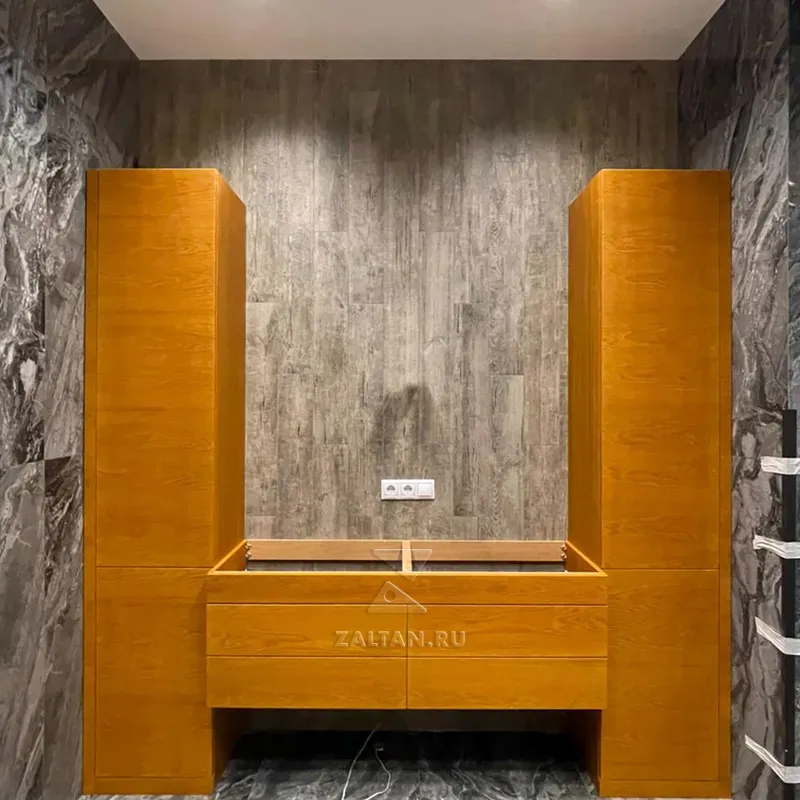 Тумба в ванную из шпона дуба