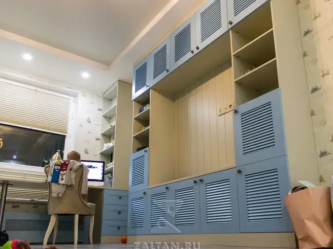 Шкаф для книг и ТВ зоны