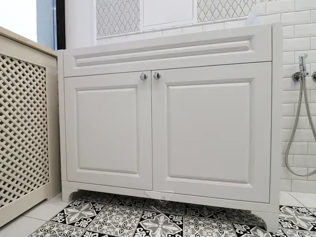 Тумба в ванную из МДФ белая