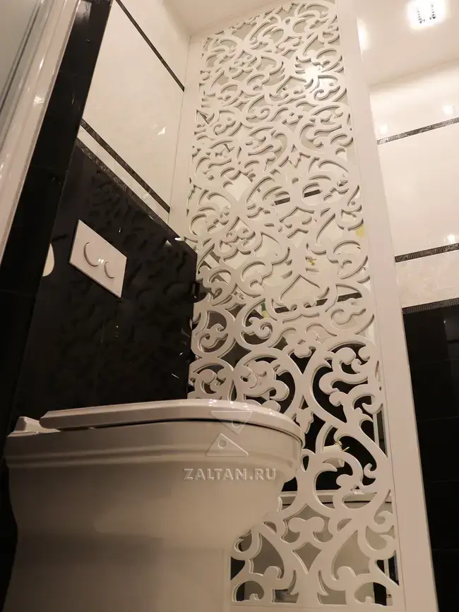 Декоративная перегородка в санузле
