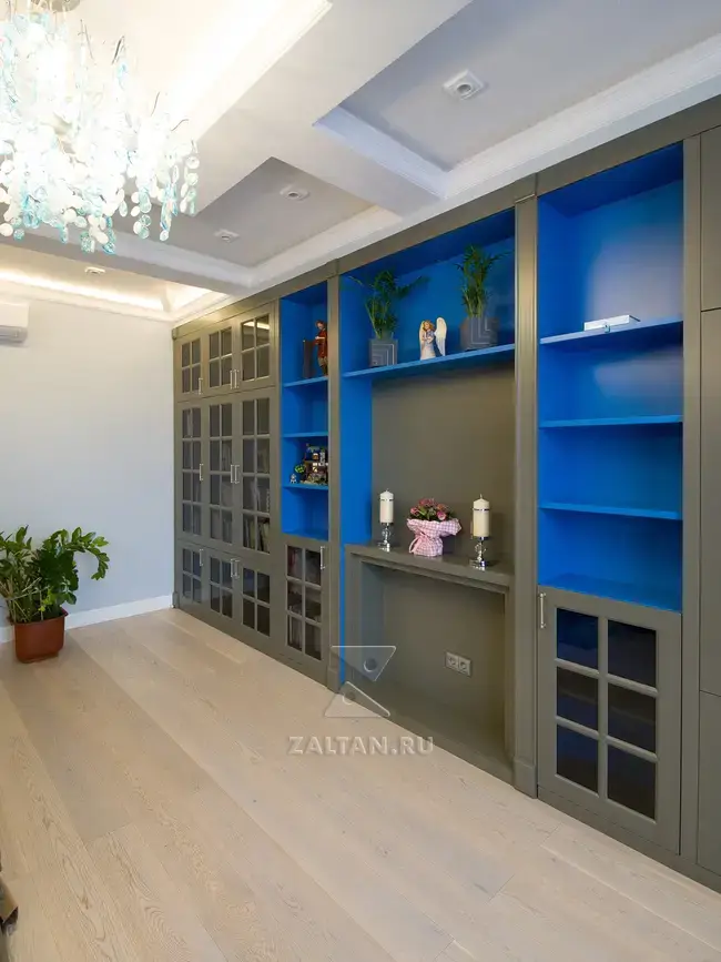 Книжные шкафы в гостиной