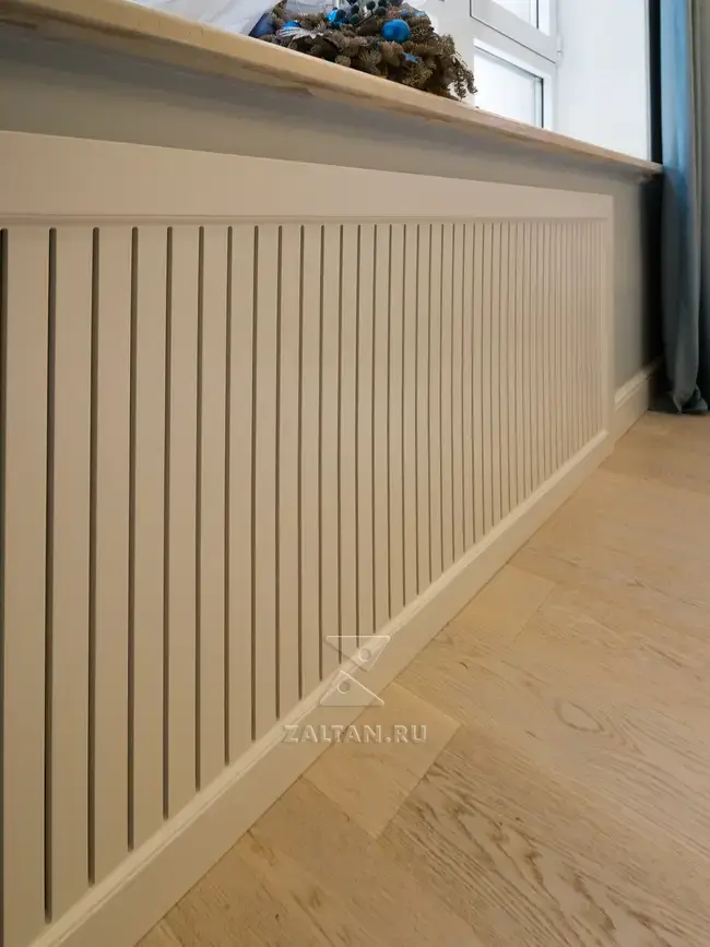 Фасад с фрезеровкой в качестве экрана