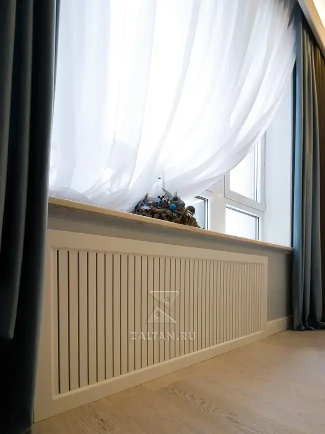 Реечный экран на радатор