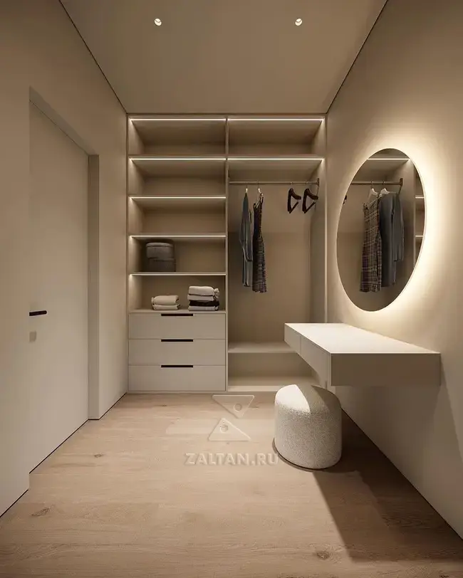 Гардеробная секция слева