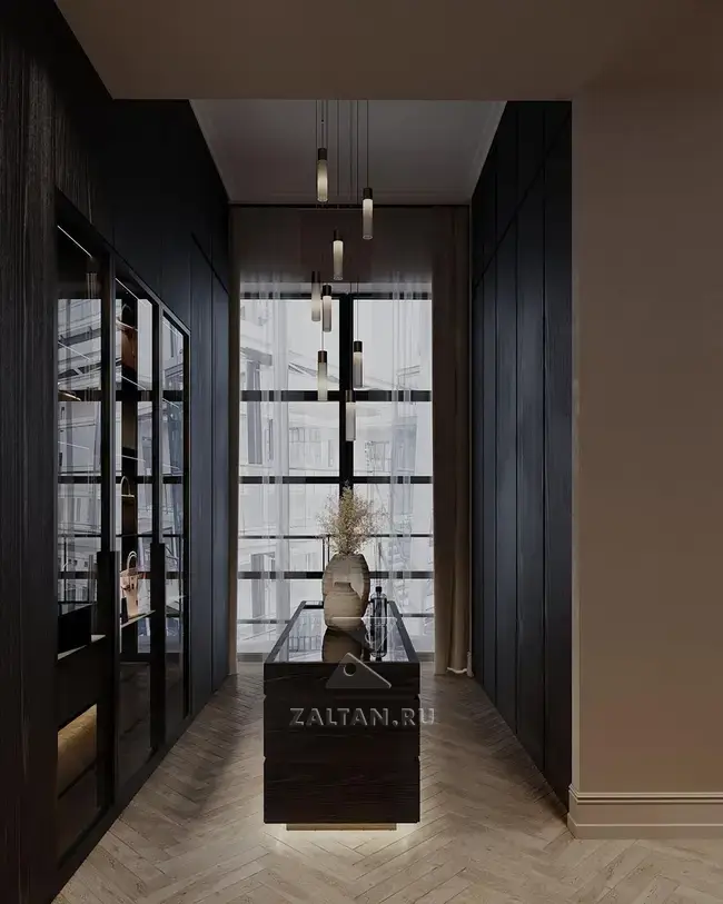 Гардеробная с параллельной планировкой