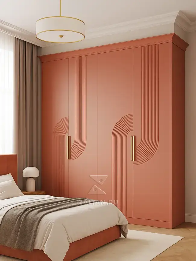 Шкаф для спальни с фрезеровкой