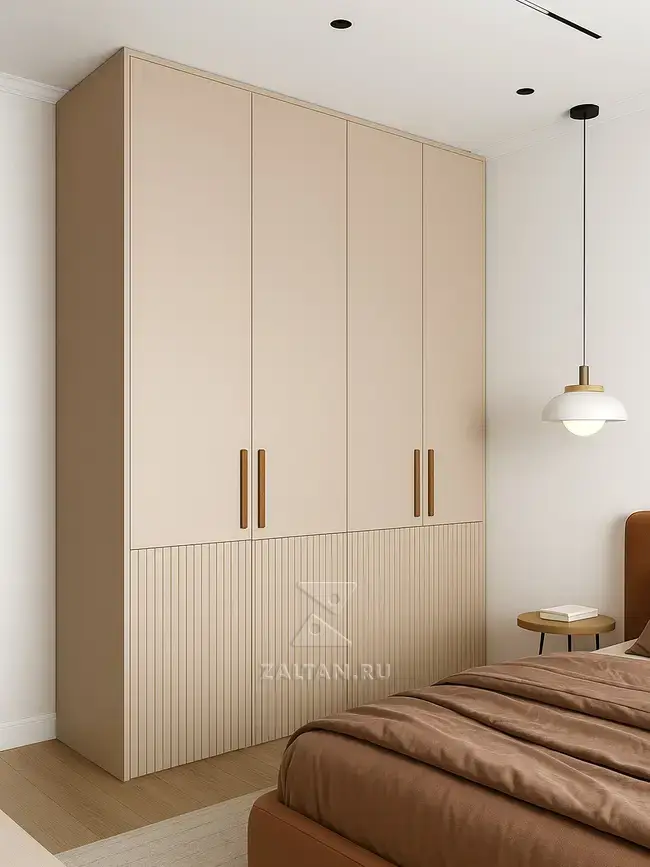 Шкаф в спальню реечный Эльбан