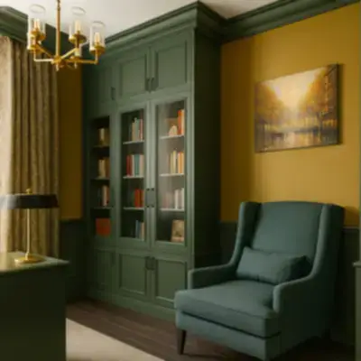 Классическая книжный шкаф витрина