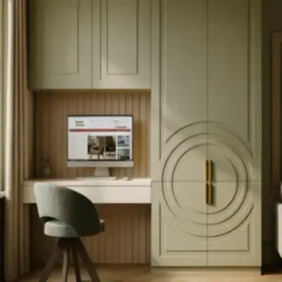 Встроенный шкаф с рабочей зоной