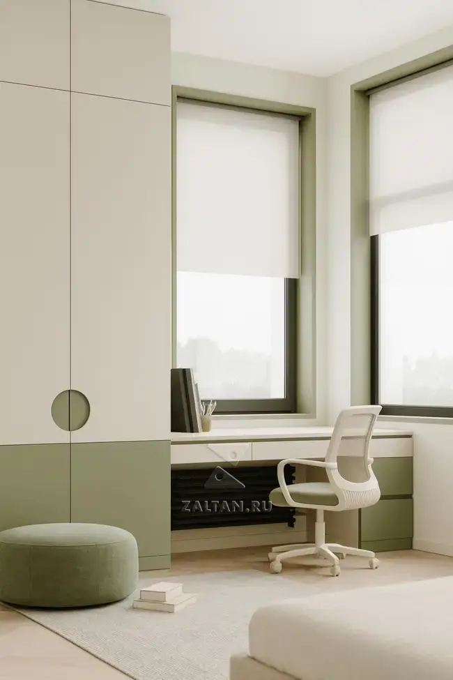 Встроенный шкаф рабочая зона