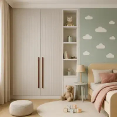 Детский шкаф с открытыми полками