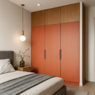 Шкаф в спальню с антресолями