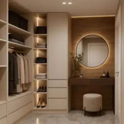 Встроенная гардеробная в прихожую