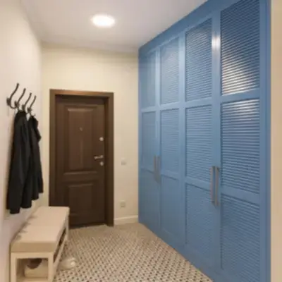 Распашной шкаф с жалюзи